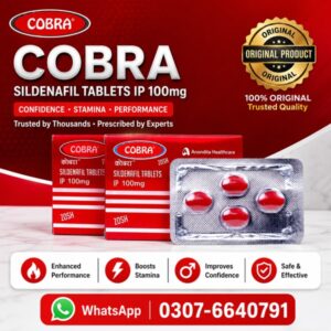 Cobra Zosh Sildenafil Tablets IP 100mg Tablets In Pakistan
